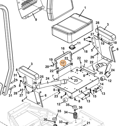Grasshopper part 754226 — IPL diagram snippet (6x zoom, amber highlight)