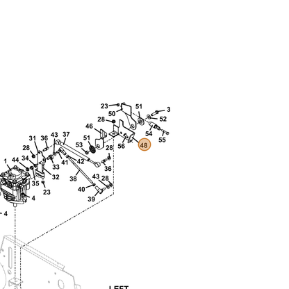 Grasshopper part 754247 — IPL diagram snippet (6x zoom, amber highlight)