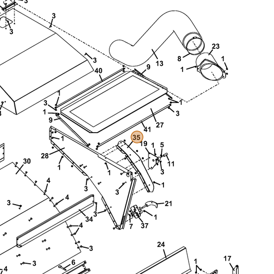 Grasshopper part 754248 — IPL diagram snippet (6x zoom, amber highlight)