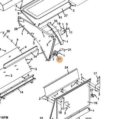 Grasshopper part 754260 — IPL diagram snippet (6x zoom, amber highlight)