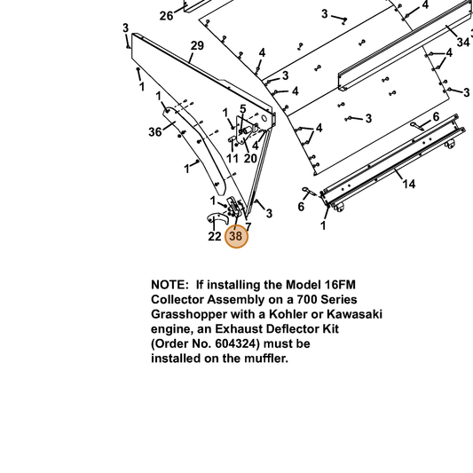 Grasshopper part 754261 — IPL diagram snippet (6x zoom, amber highlight)