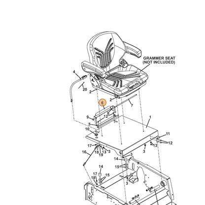 Grasshopper part 754292 — IPL diagram snippet (6x zoom, amber highlight)