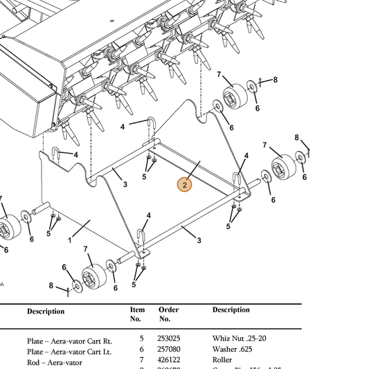 Grasshopper part 754298 — IPL diagram snippet (6x zoom, amber highlight)