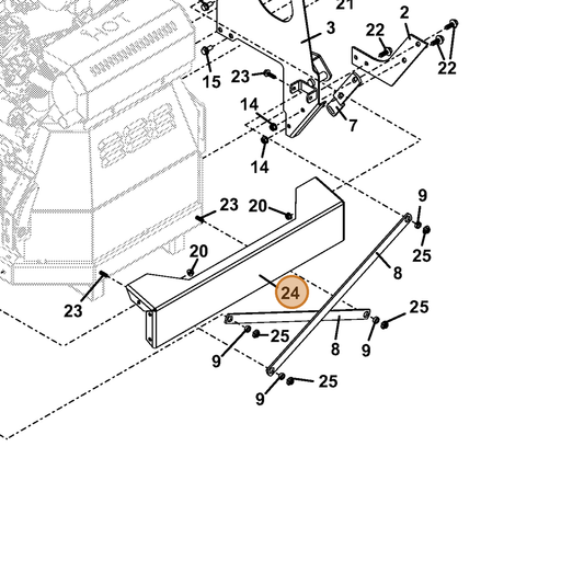 Grasshopper part 754317 — IPL diagram snippet (6x zoom, amber highlight)