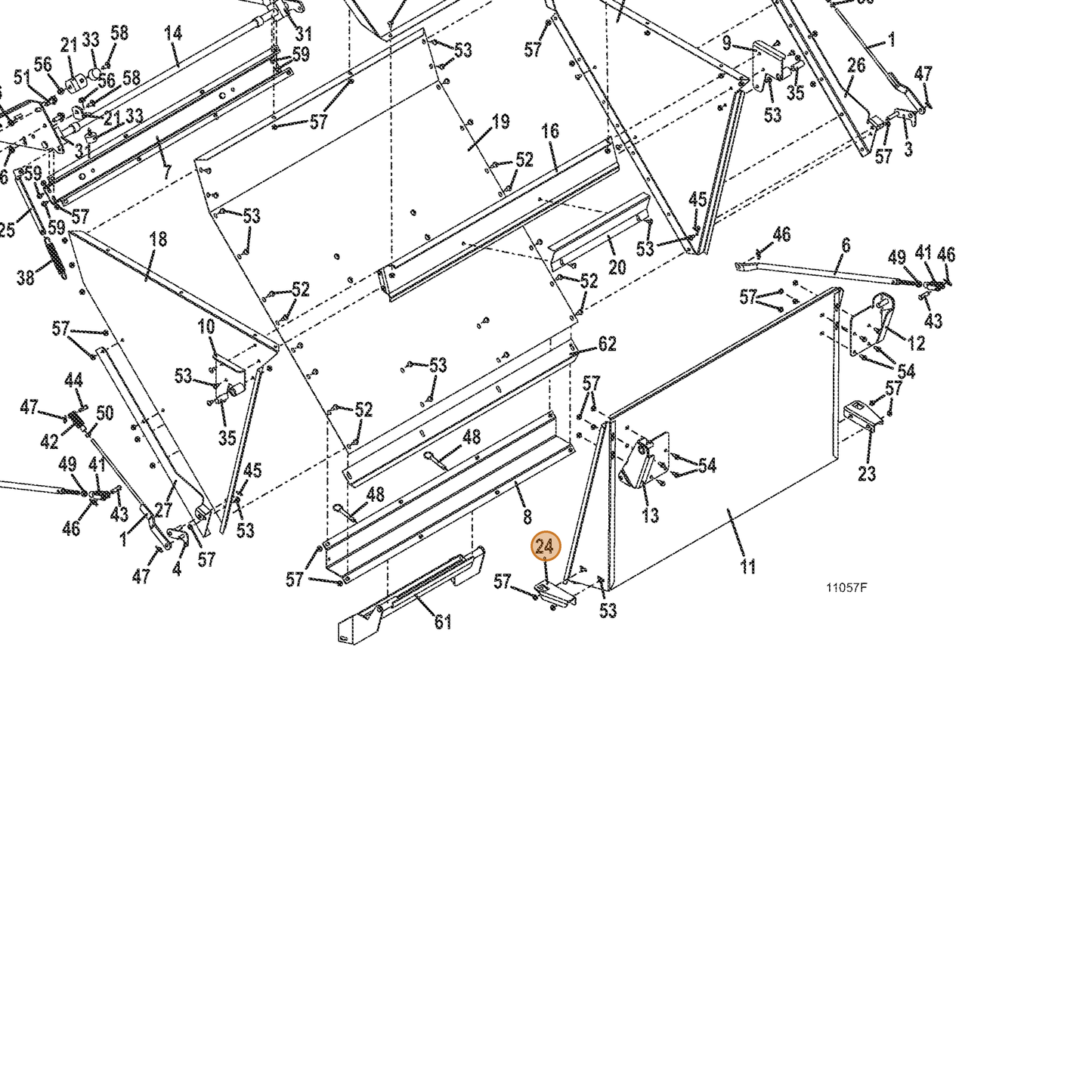 Grasshopper part 754352 — IPL diagram snippet (6x zoom, amber highlight)