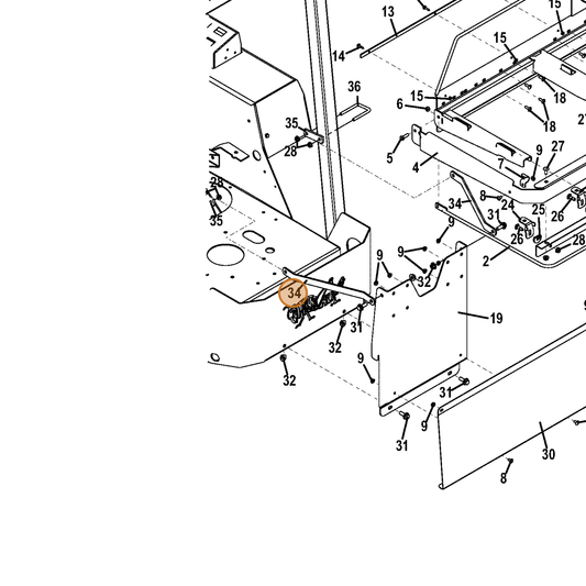 Grasshopper part 755066 — IPL diagram snippet (6x zoom, amber highlight)