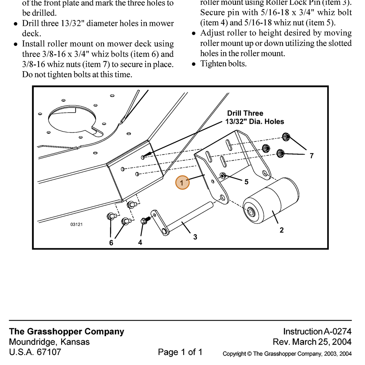 Grasshopper part 755087 — IPL diagram snippet (6x zoom, amber highlight)
