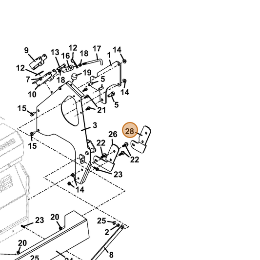 Grasshopper part 755098 — IPL diagram snippet (6x zoom, amber highlight)