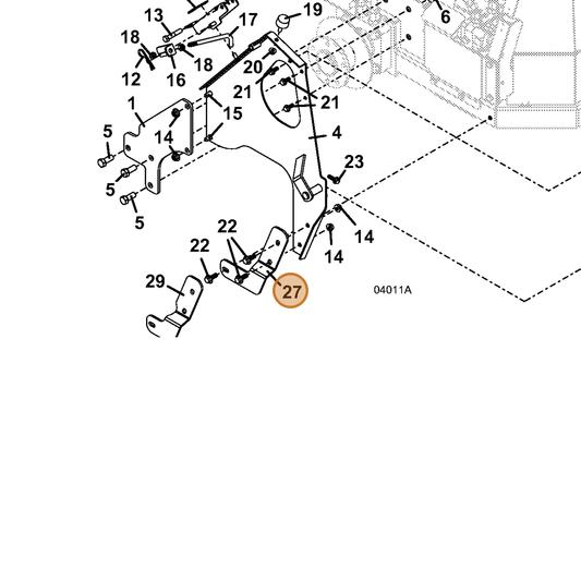 Grasshopper part 755113 — IPL diagram snippet (6x zoom, amber highlight)
