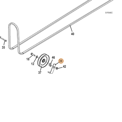 Grasshopper part 755155 — IPL diagram snippet (6x zoom, amber highlight)