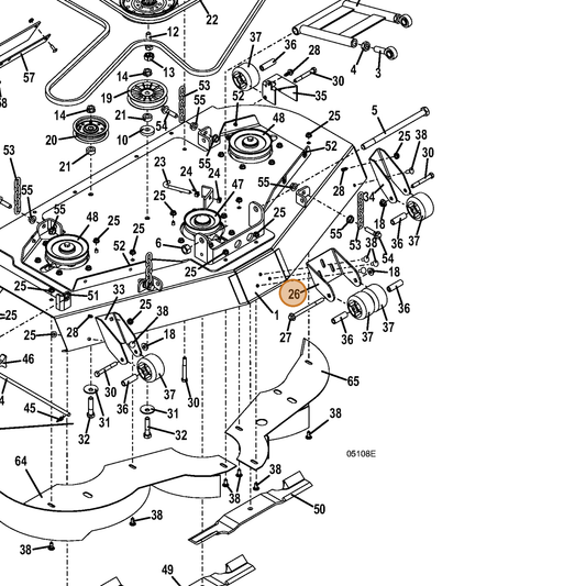 Grasshopper part 755179 — IPL diagram snippet (6x zoom, amber highlight)