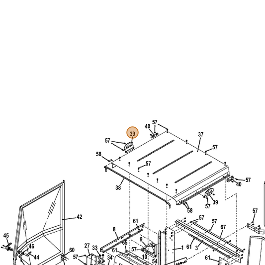 Grasshopper part 766016 — IPL diagram snippet (6x zoom, amber highlight)