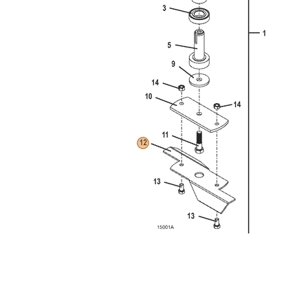 Grasshopper part 766026 — IPL diagram snippet (6x zoom, amber highlight)
