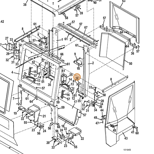 Grasshopper part 766036 — IPL diagram snippet (6x zoom, amber highlight)