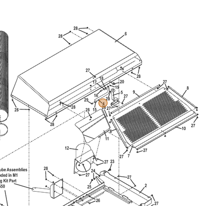 Grasshopper part 766042 — IPL diagram snippet (6x zoom, amber highlight)