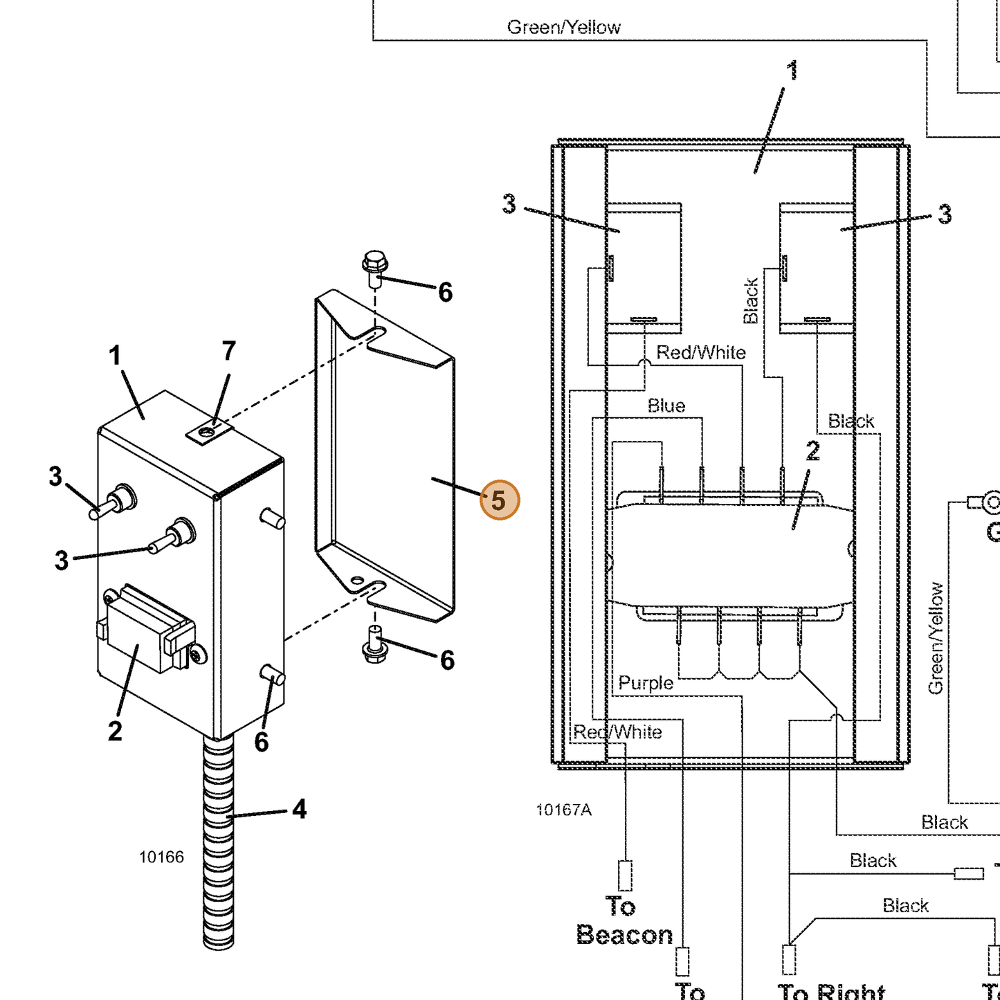 Grasshopper part 772007 — IPL diagram snippet (6x zoom, amber highlight)