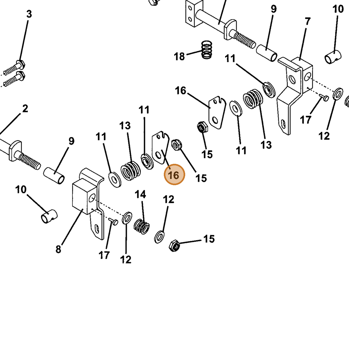 Grasshopper part 772013 — IPL diagram snippet (6x zoom, amber highlight)