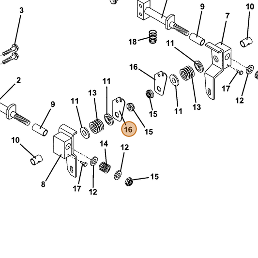 Grasshopper part 772013 — IPL diagram snippet (6x zoom, amber highlight)
