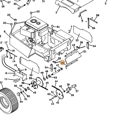 Grasshopper part 772035 — IPL diagram snippet (6x zoom, amber highlight)