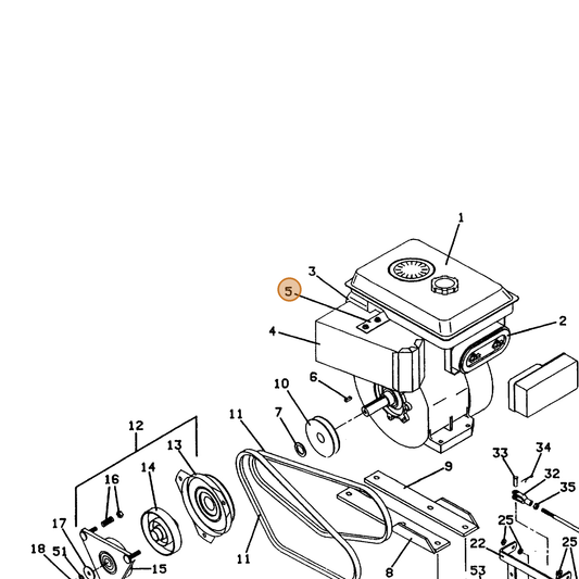 Grasshopper part 773082 — IPL diagram snippet (6x zoom, amber highlight)