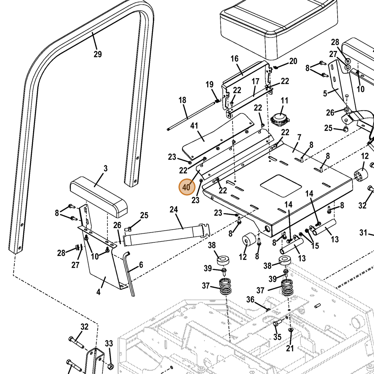 Grasshopper part 773161 — IPL diagram snippet (6x zoom, amber highlight)