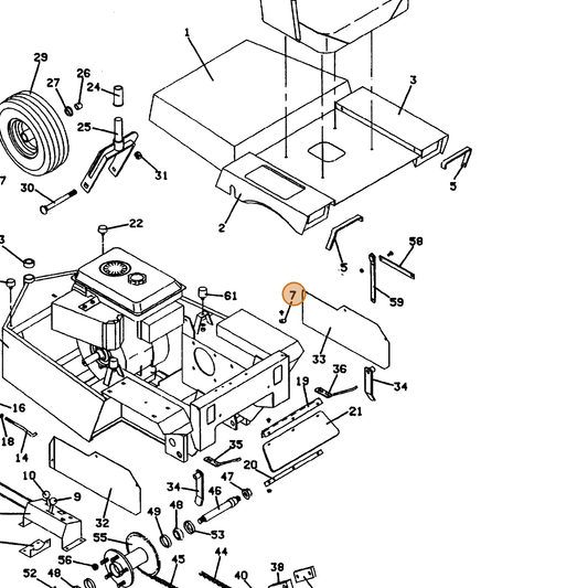 Grasshopper part 774016 — IPL diagram snippet (6x zoom, amber highlight)