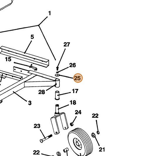 Grasshopper part 774022 — IPL diagram snippet (6x zoom, amber highlight)