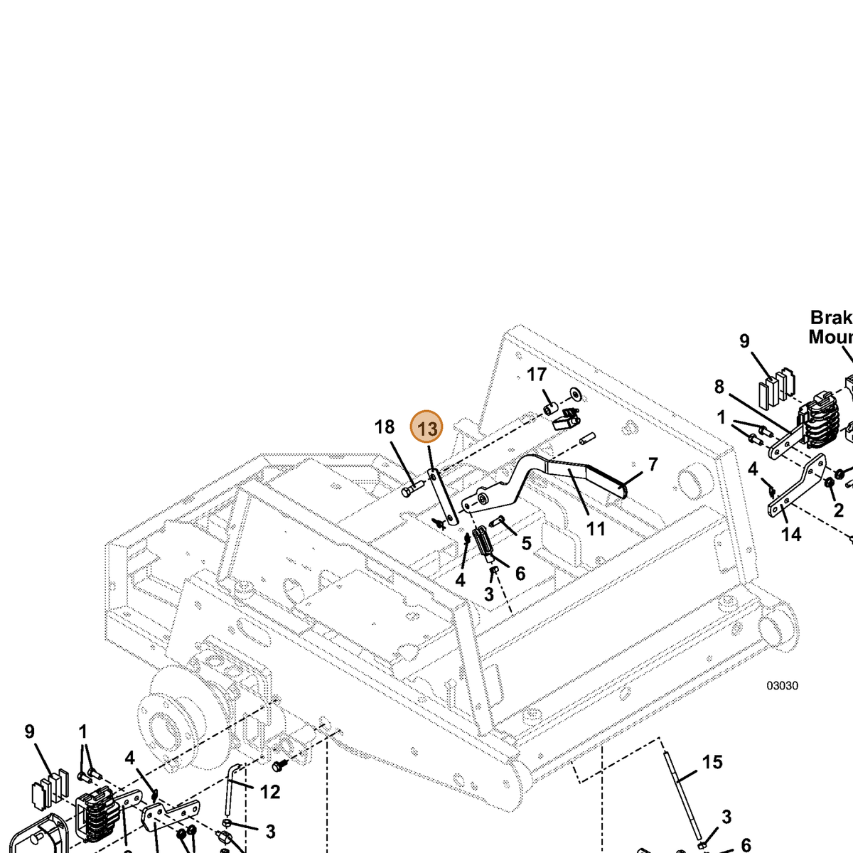 Grasshopper part 774145 — IPL diagram snippet (6x zoom, amber highlight)
