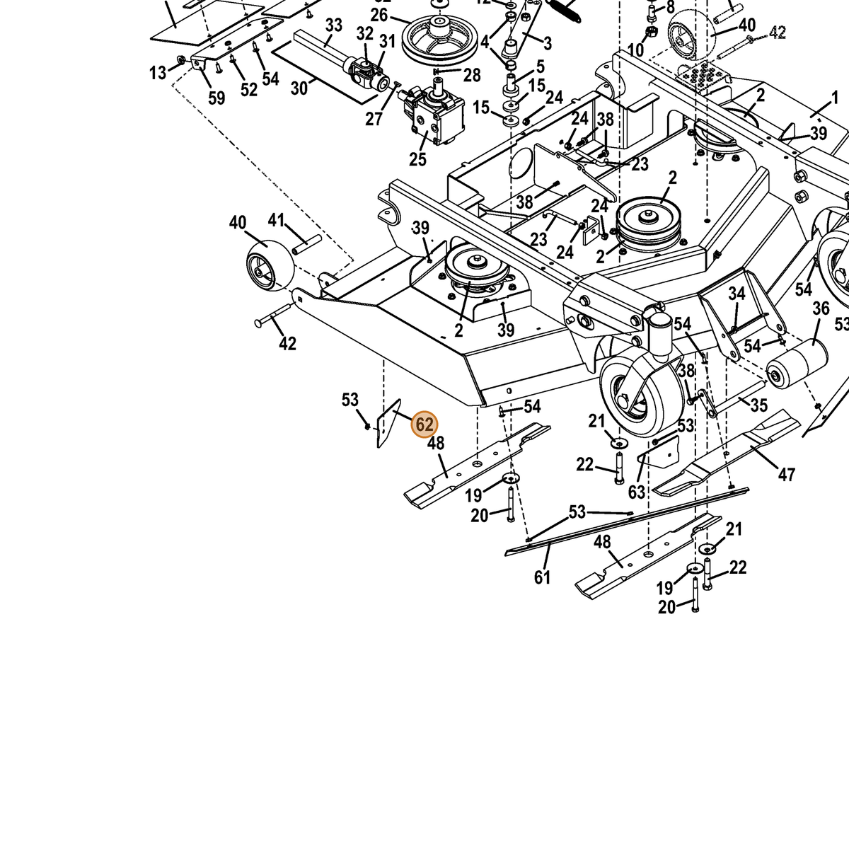 Grasshopper part 774186 — IPL diagram snippet (6x zoom, amber highlight)
