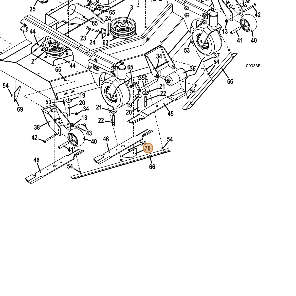 Grasshopper part 774189 — IPL diagram snippet (6x zoom, amber highlight)