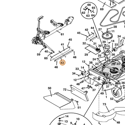 Grasshopper part 774224 — IPL diagram snippet (6x zoom, amber highlight)