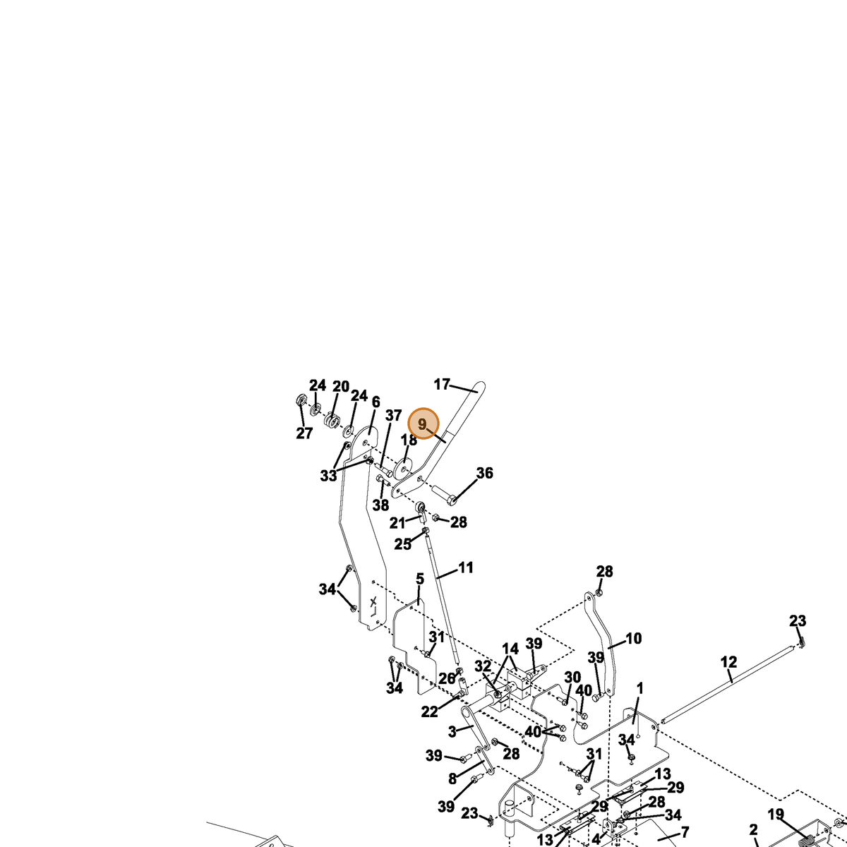 Grasshopper part 774359 — IPL diagram snippet (6x zoom, amber highlight)