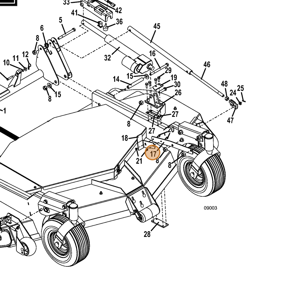 Grasshopper part 774672 — IPL diagram snippet (6x zoom, amber highlight)