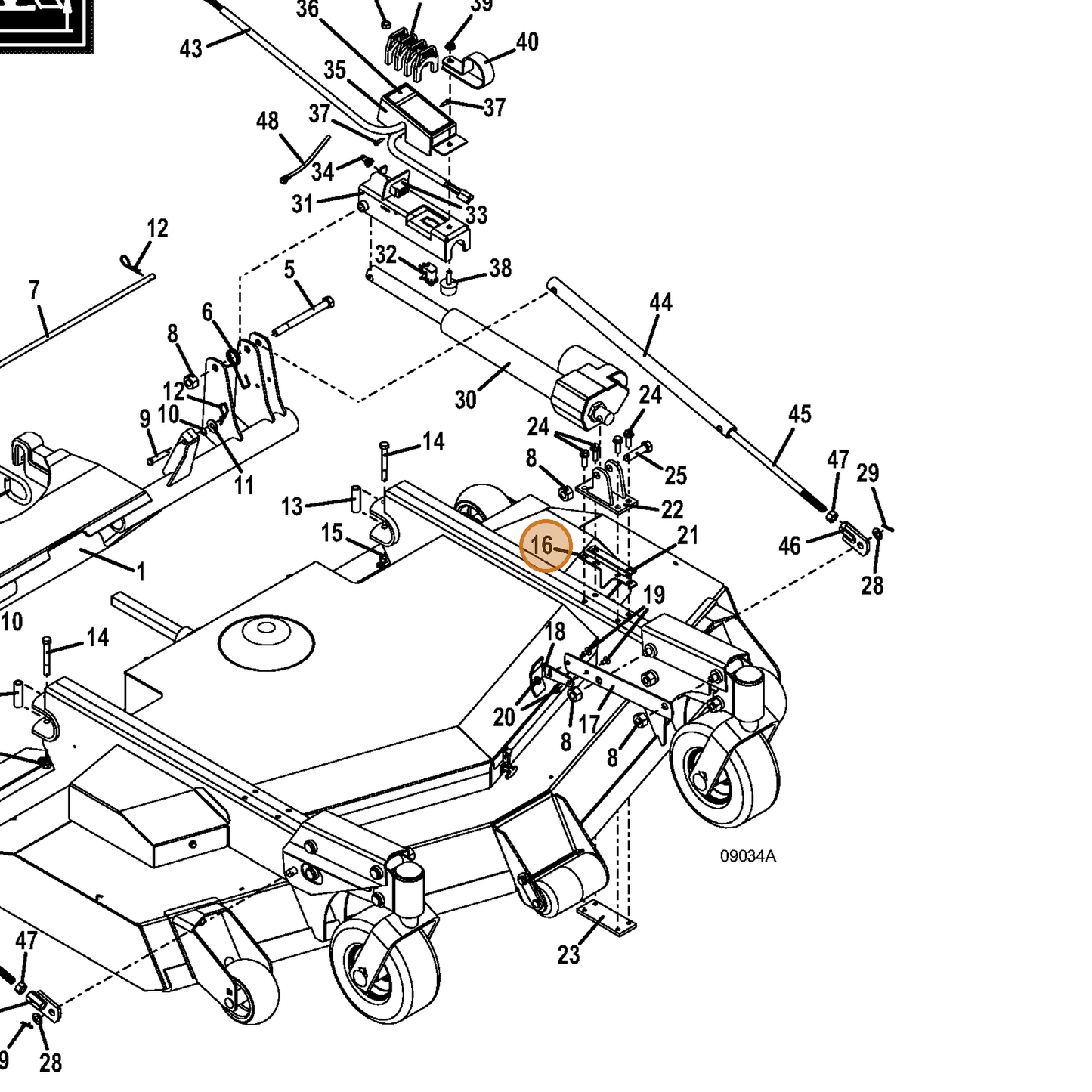 Grasshopper part 774675 — IPL diagram snippet (6x zoom, amber highlight)