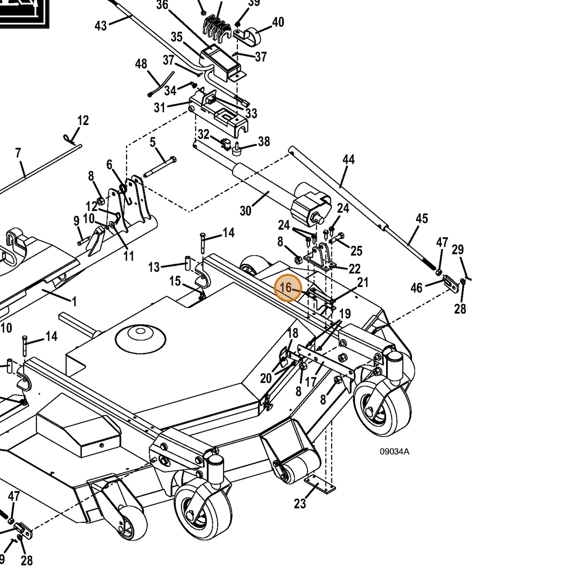 Grasshopper part 774675 — IPL diagram snippet (6x zoom, amber highlight)