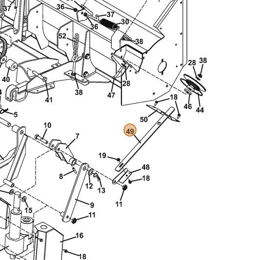 Grasshopper part 775026 — IPL diagram snippet (6x zoom, amber highlight)