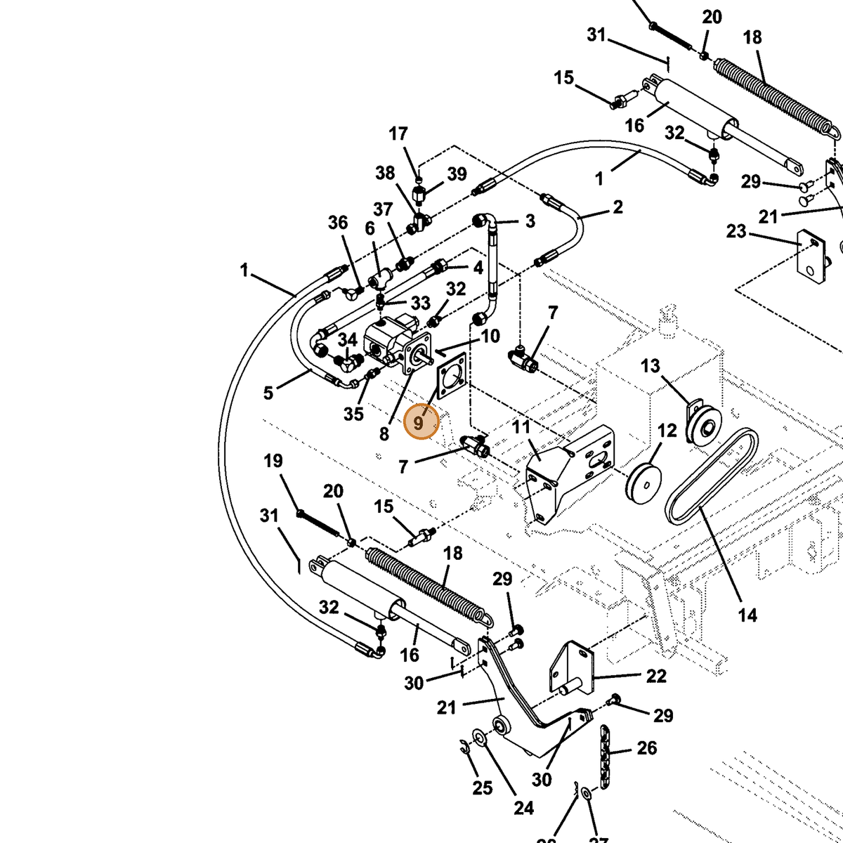 Grasshopper part 775049 — IPL diagram snippet (6x zoom, amber highlight)