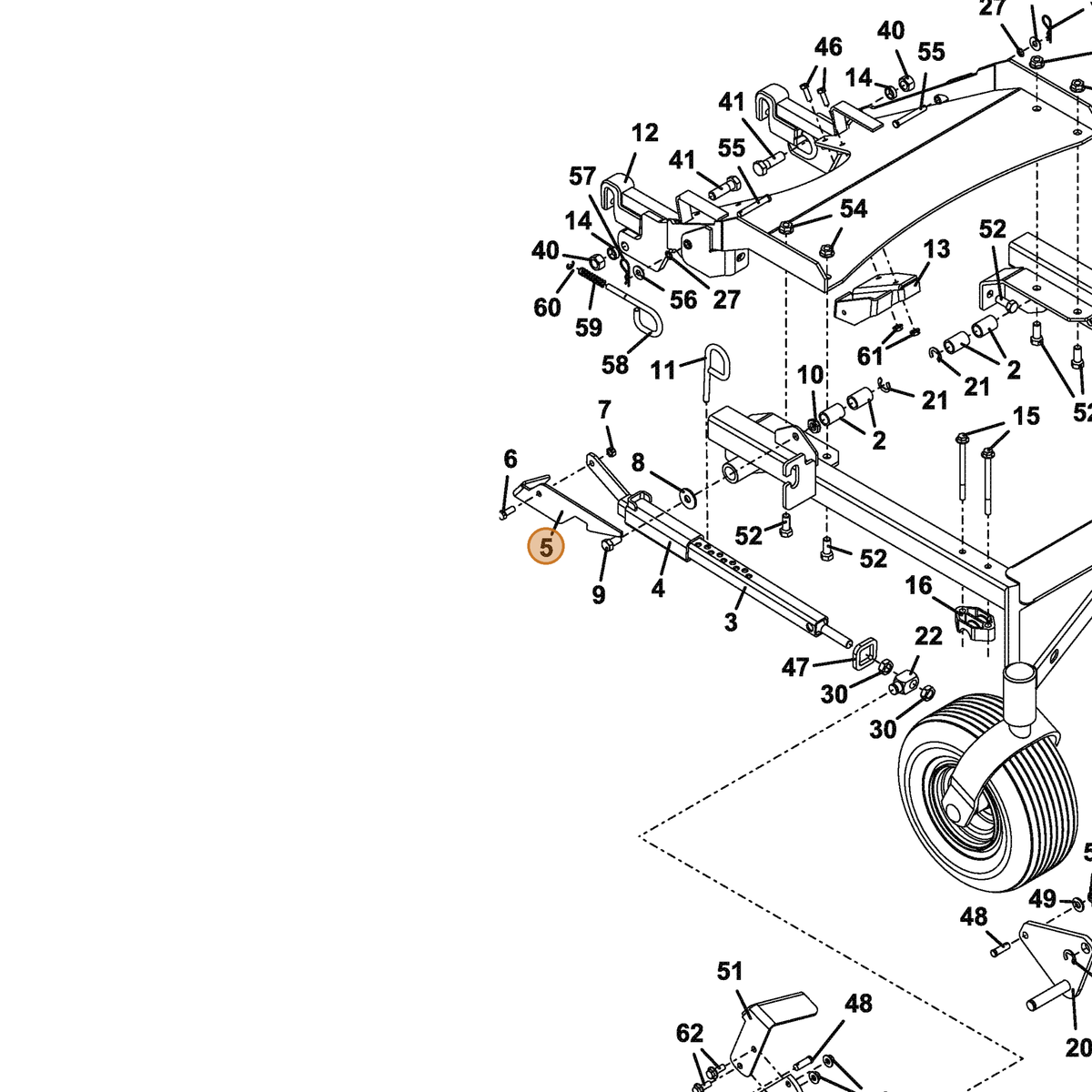 Grasshopper part 775111 — IPL diagram snippet (6x zoom, amber highlight)