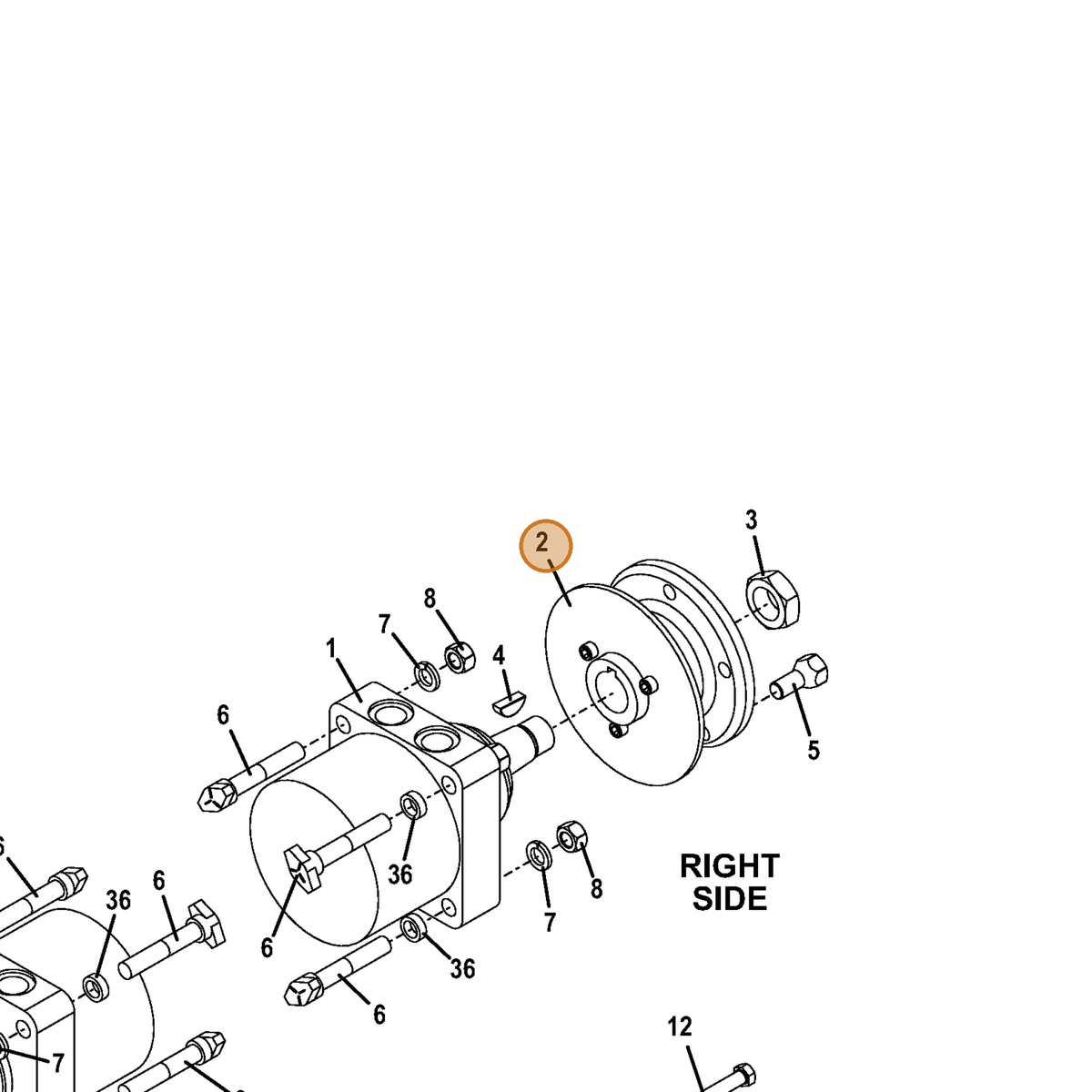 Grasshopper part 775193 — IPL diagram snippet (6x zoom, amber highlight)