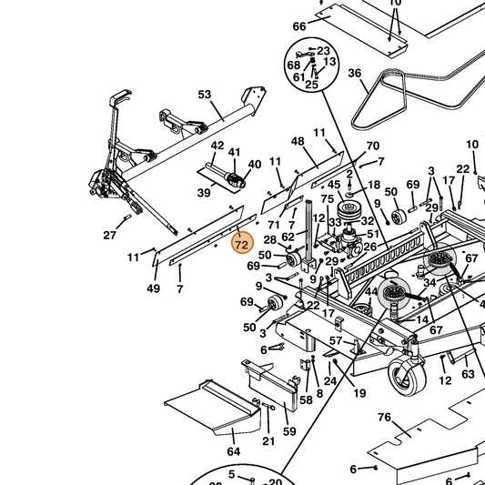 Grasshopper part 775211 — IPL diagram snippet (6x zoom, amber highlight)