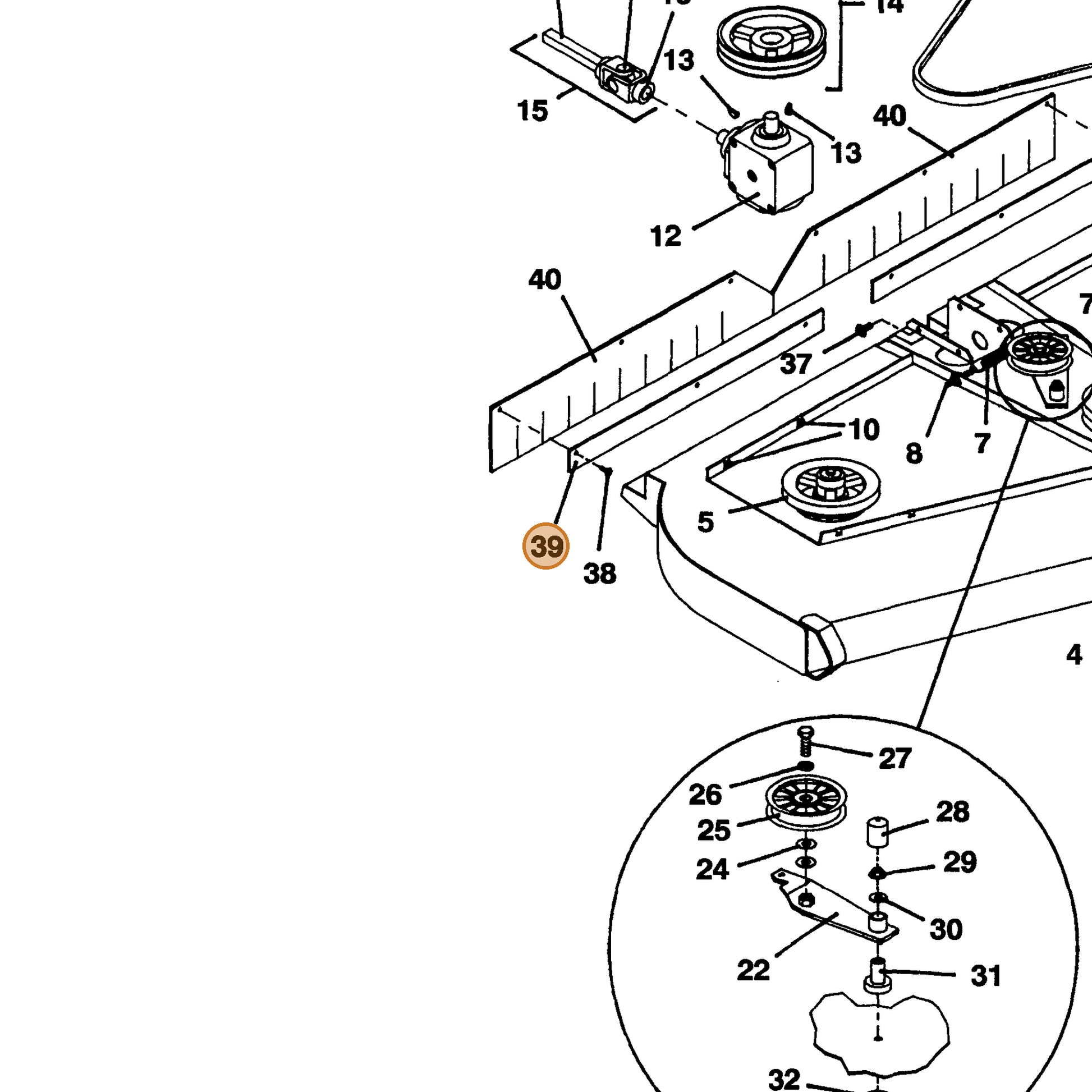 Grasshopper part 775229 — IPL diagram snippet (6x zoom, amber highlight)