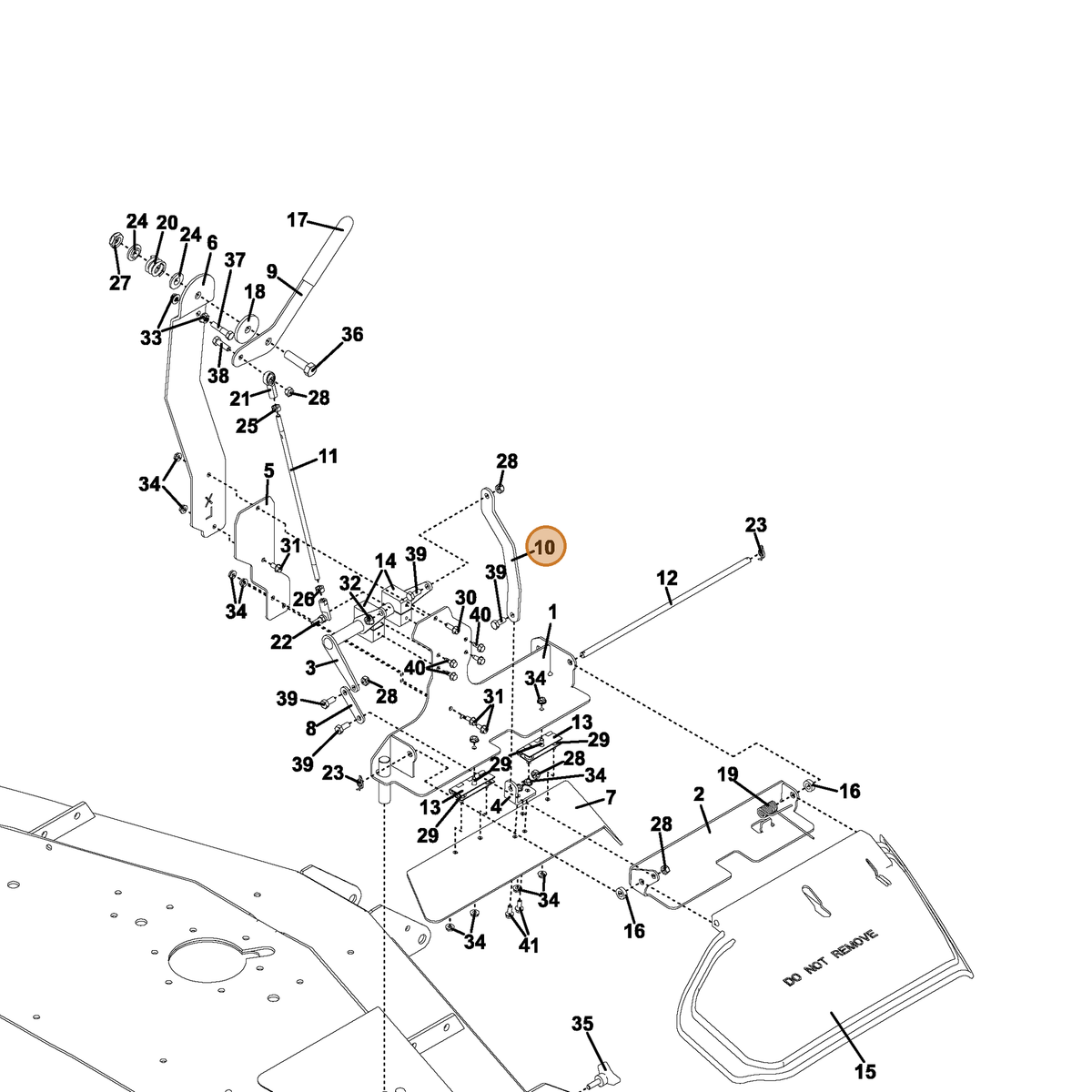 Grasshopper part 775247 — IPL diagram snippet (6x zoom, amber highlight)