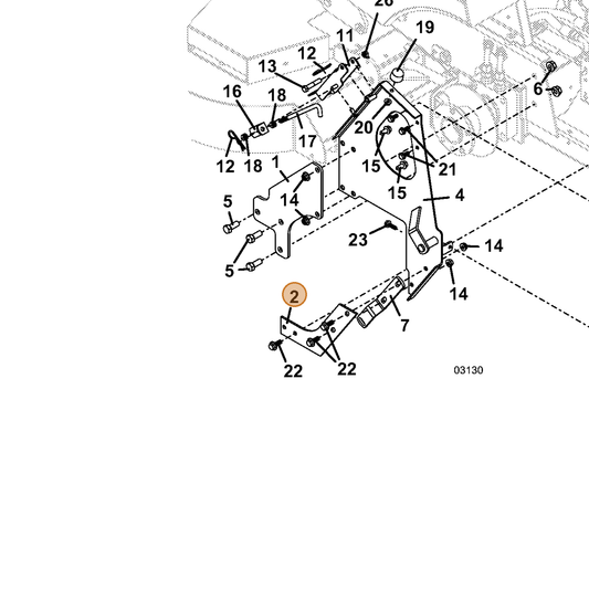 Grasshopper part 775290 — IPL diagram snippet (6x zoom, amber highlight)