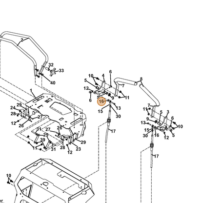 Grasshopper part 776001 — IPL diagram snippet (6x zoom, amber highlight)
