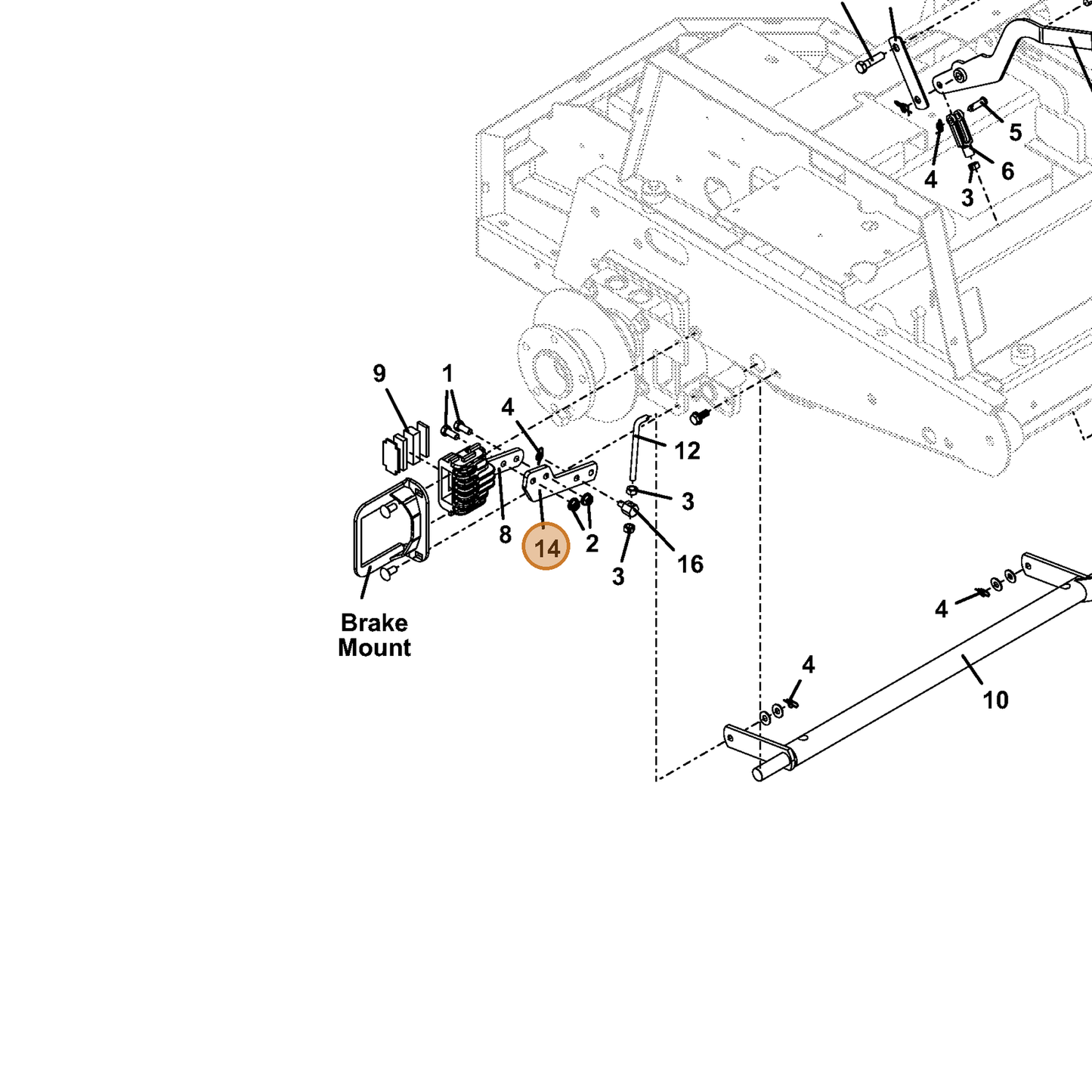 Grasshopper part 776056 — IPL diagram snippet (6x zoom, amber highlight)