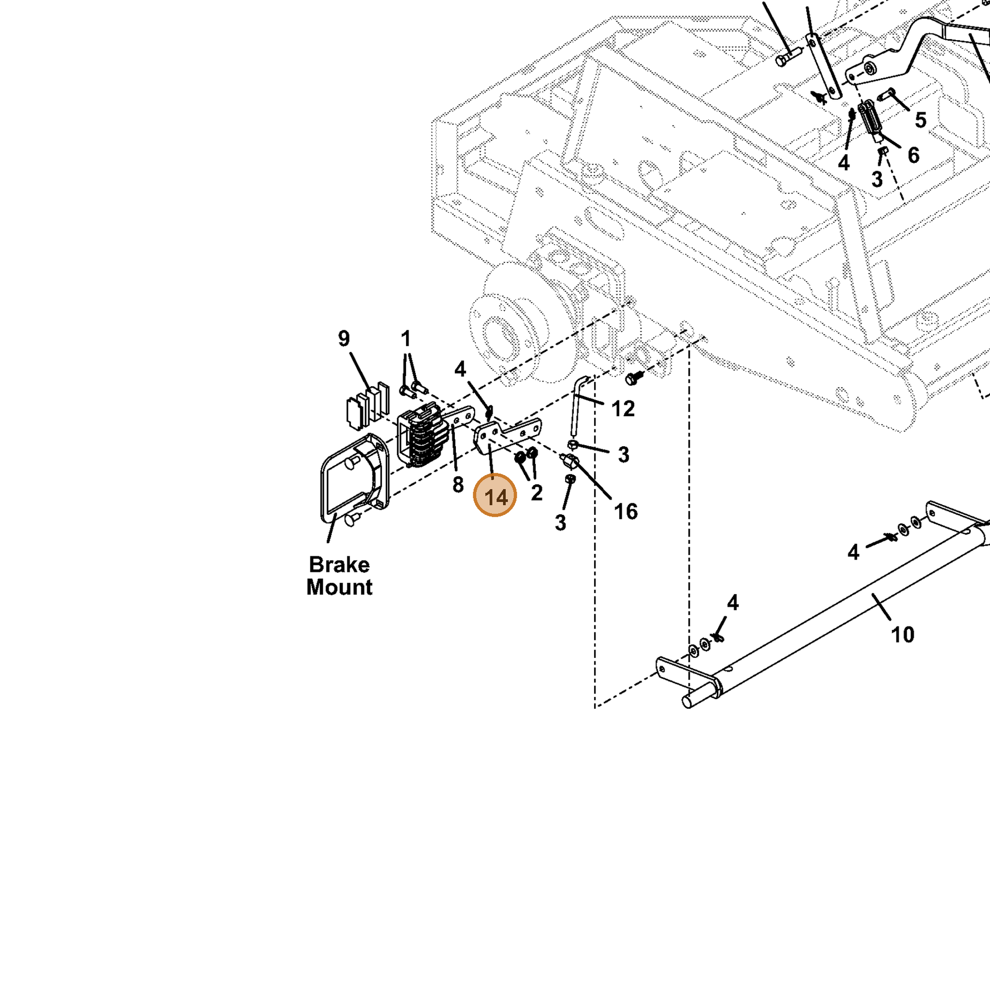 Grasshopper part 776056 — IPL diagram snippet (6x zoom, amber highlight)