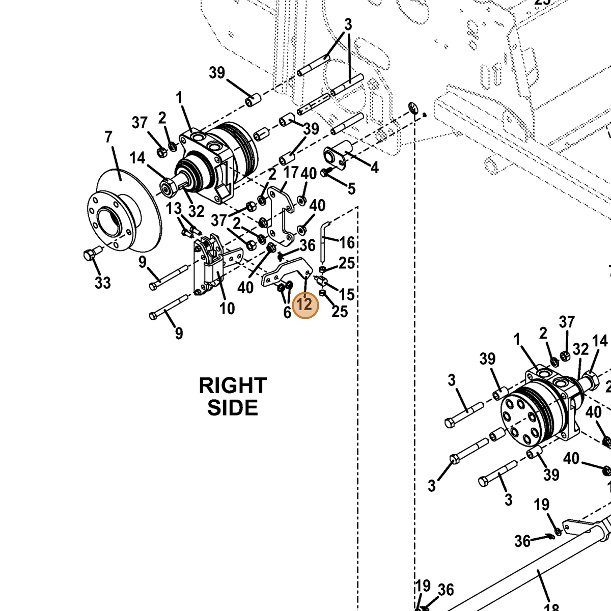 Grasshopper part 776136 — IPL diagram snippet (6x zoom, amber highlight)