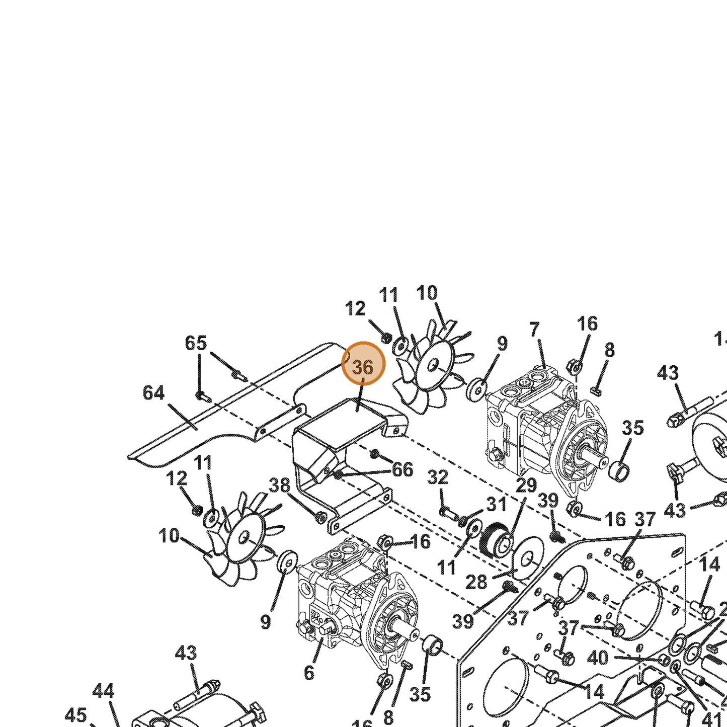Grasshopper part 776161 — IPL diagram snippet (6x zoom, amber highlight)
