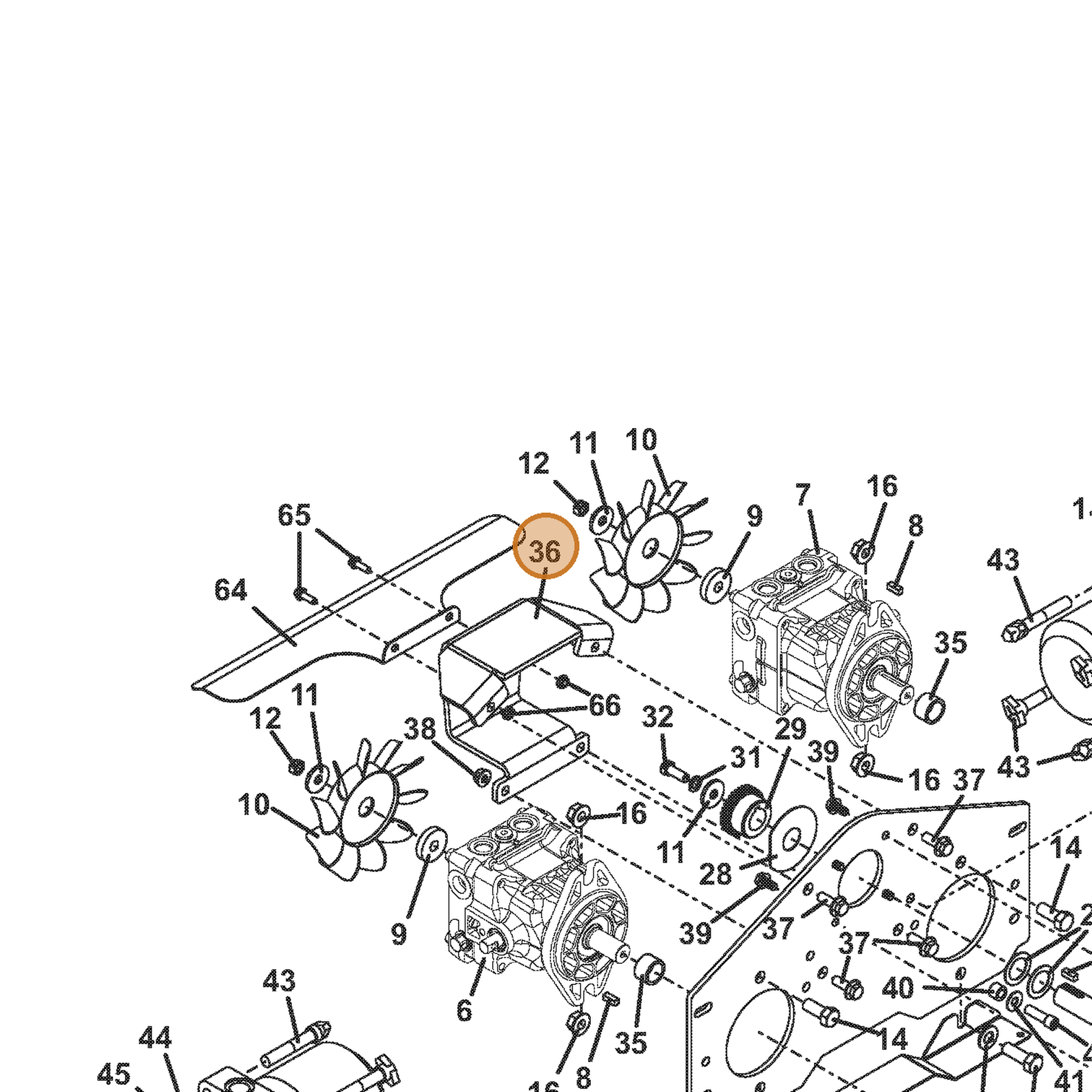 Grasshopper part 776161 — IPL diagram snippet (6x zoom, amber highlight)