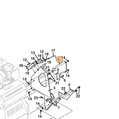 Grasshopper part 776305 — IPL diagram snippet (6x zoom, amber highlight)